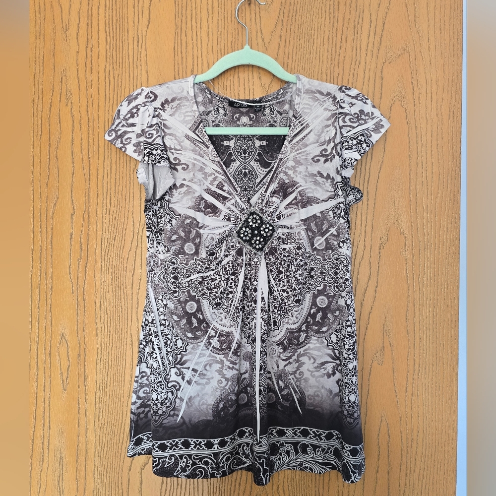 Apt. 9 Y2k Embellished Blouse